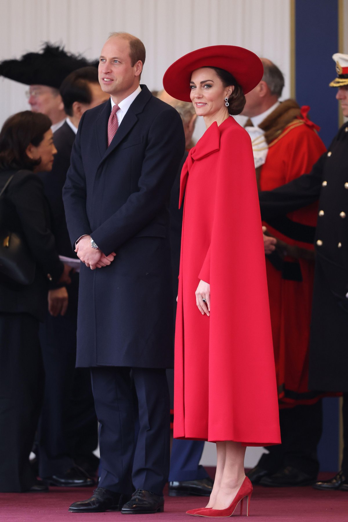 Il Principe e la Principessa di Galles partecipano a una cerimonia di benvenuto ufficiale per il Presidente della Corea del Sud presso Horse Guards Parade a Londra il 21 novembre 2023 (Chris Jackson/PA Images/Alamy)