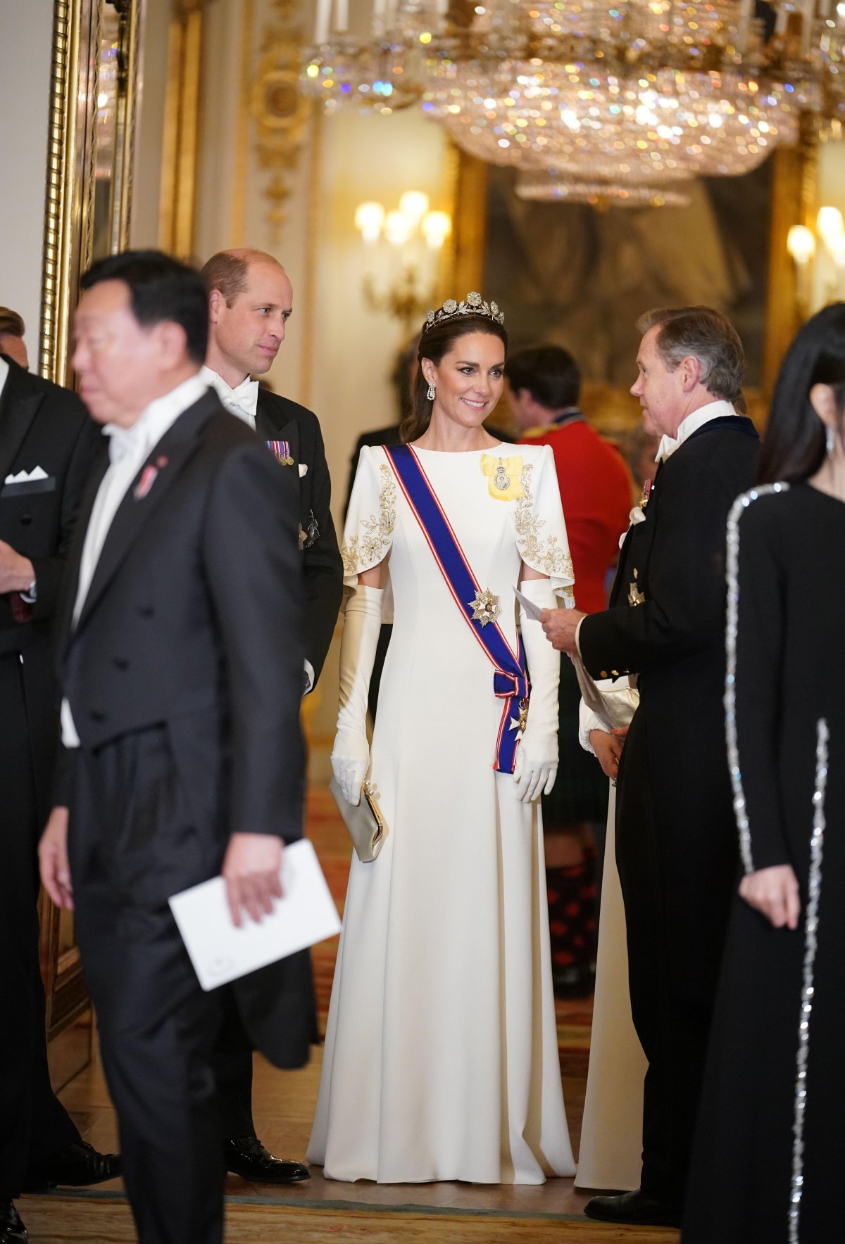 Il Principe e la Principessa di Galles partecipano a un banchetto di stato in onore del presidente visitatore della Corea del Sud a Buckingham Palace a Londra il 21 novembre 2023 (Yui Mok/PA Images/Alamy)