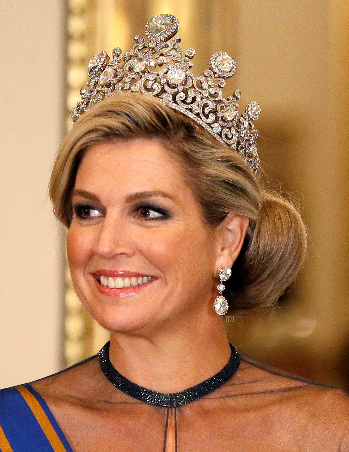 La regina Maxima indossa la Tiara Stuart, ottobre 2018