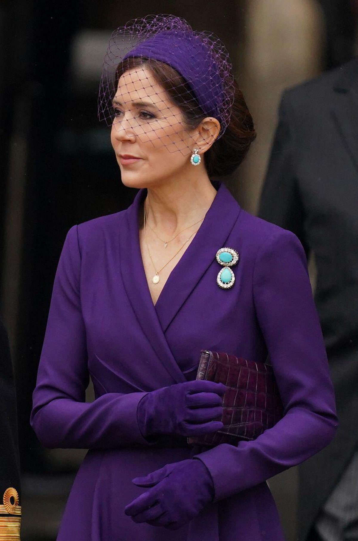 La Principessa ereditaria di Danimarca partecipa all'incoronazione di Re Carlo III e della Regina Camilla del Regno Unito presso Westminster Abbey a Londra il 6 maggio 2023 (Jacob King/PA Images/Alamy)