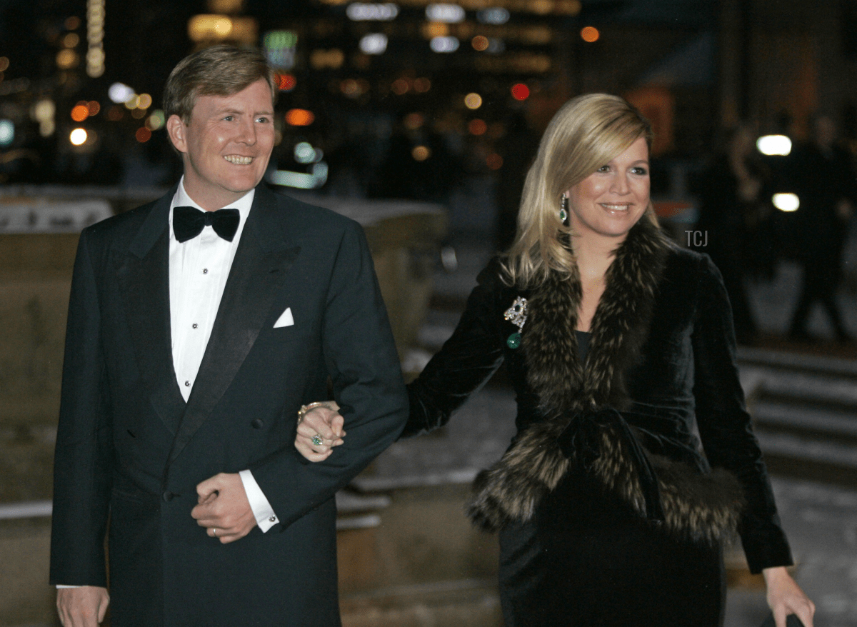 Il Principe Willem-Alexander e la Principessa Maxima all'arrivo per i festeggiamenti del 70° compleanno del Re norvegese Harald, 23 febbraio 2007, Oslo