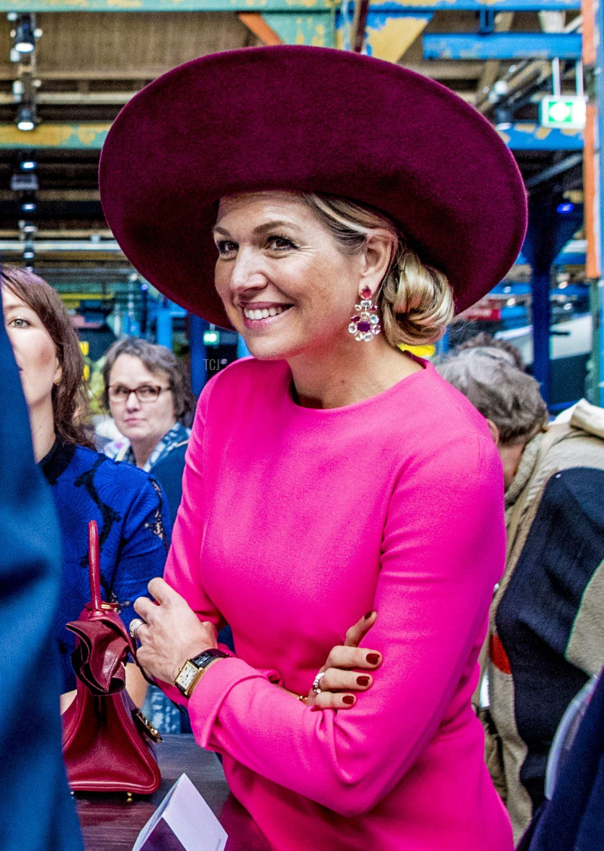 La Regina Maxima d'Olanda partecipa al decennale della fondazione Het Begint met Taal (Inizia con il Linguaggio) nel Rijtuigenloods ad Amersfoort il 27 marzo 2018