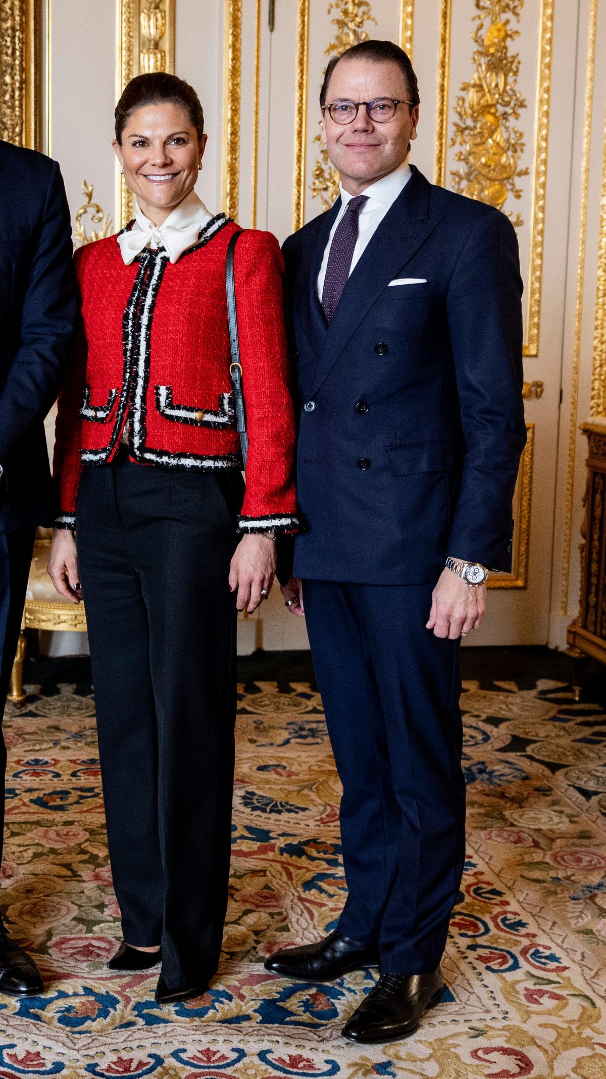 Il Principe e la Principessa di Galles accolgono la Principessa Ereditaria Victoria e il Principe Daniel di Svezia al Castello di Windsor il 30 novembre 2023 (Christine Olsson/TT News Agency/Alamy)