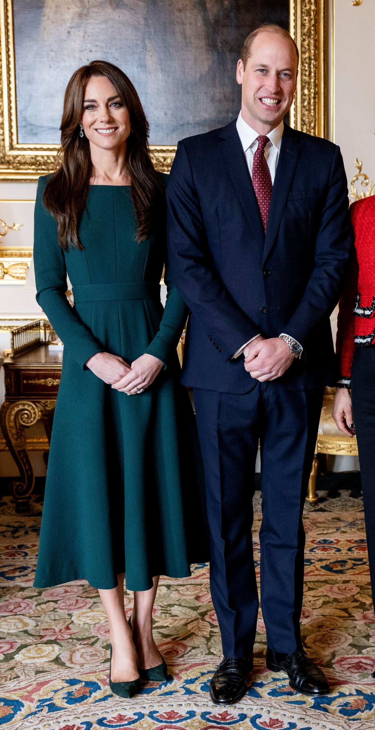 Il Principe e la Principessa di Galles accolgono la Principessa Ereditaria Victoria e il Principe Daniel di Svezia al Castello di Windsor il 30 novembre 2023 (Christine Olsson/TT News Agency/Alamy)