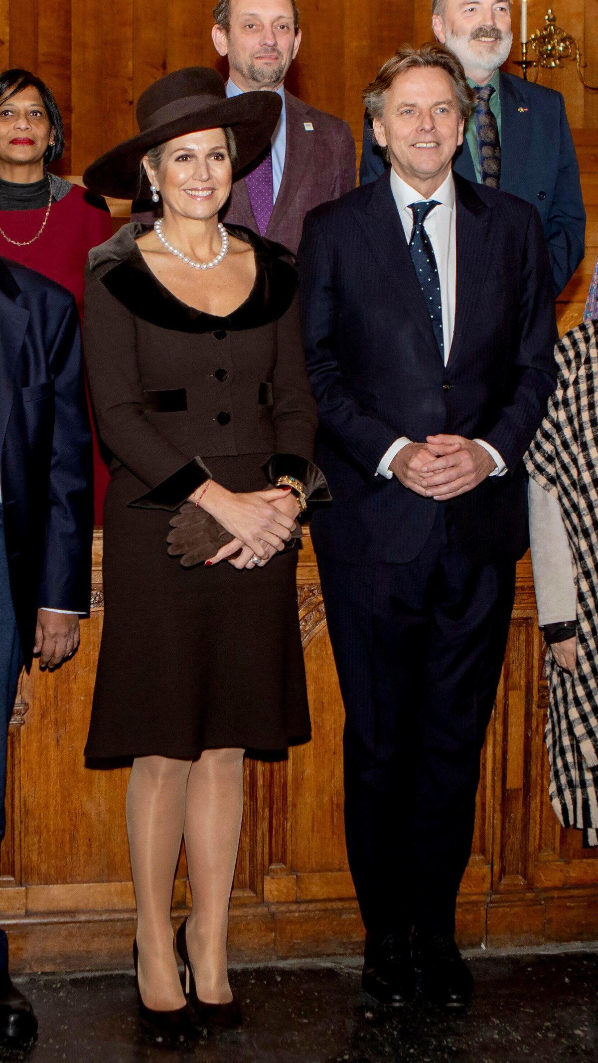 La regina Maxima dei Paesi Bassi partecipa a un simposio per il quarto anniversario della Cattedra Prince Claus in Equità e Sviluppo all'Aia il 6 dicembre 2023 (Albert Nieboer/DPA Picture Alliance/Alamy)