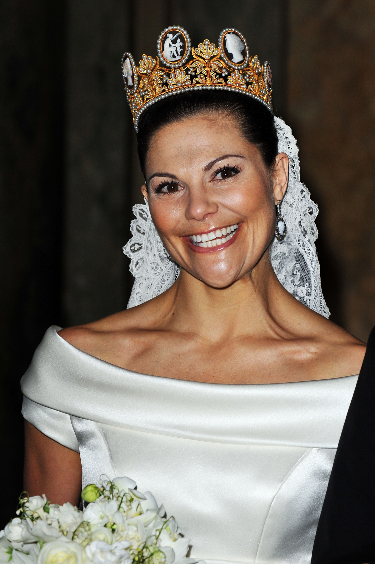 La Principessa Vittoria di Svezia partecipa al suo banchetto di nozze nel Palazzo Reale di Stoccolma il 19 giugno 2010 (Pascal Le Segretain/Getty Images)