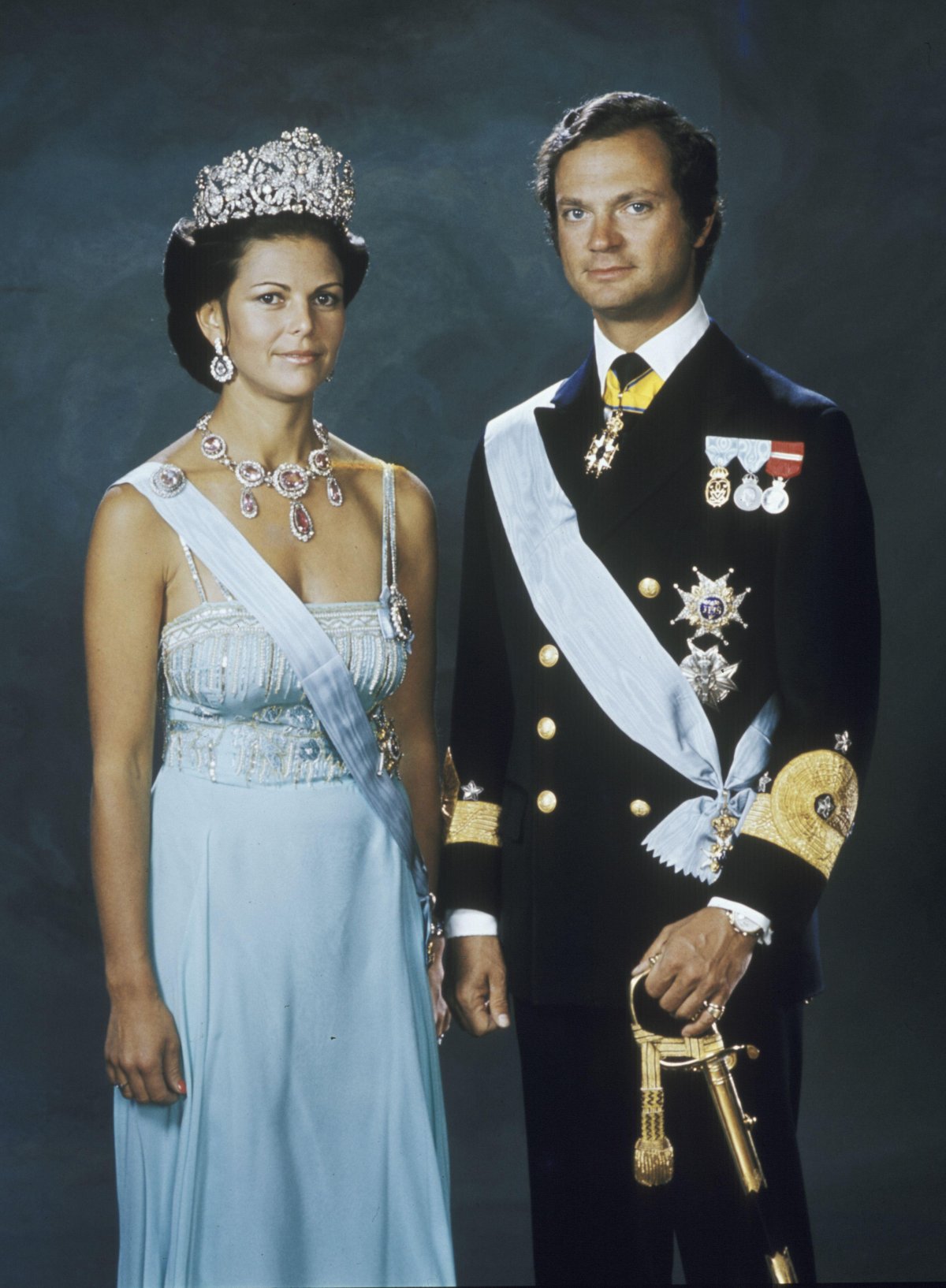 Ritratto ufficiale del Re Carl XVI Gustaf e della Regina Silvia di Svezia, 1976 (Lennart Nilsson/TT News Agency/Alamy)