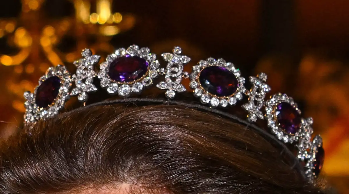 La Regina Silvia di Svezia partecipa al banchetto del Premio Nobel a Stoccolma il 10 dicembre 2022 (JONATHAN NACKSTRAND/AFP via Getty Images)