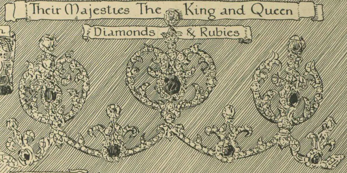 Illustrazione della tiara regalo di nozze, 1905