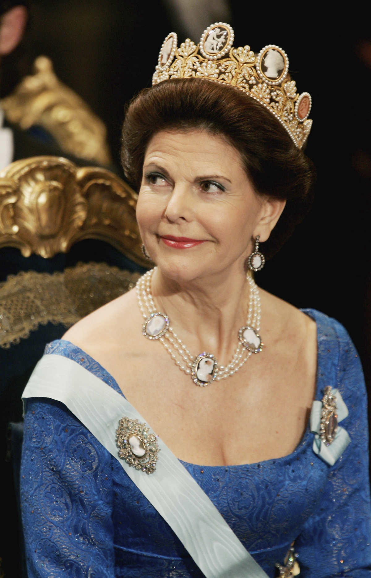 Regina Silvia di Svezia partecipa alla cerimonia del Premio Nobel a Stoccolma il 10 dicembre 2005 (Pascal Le Segretain/Getty Images)