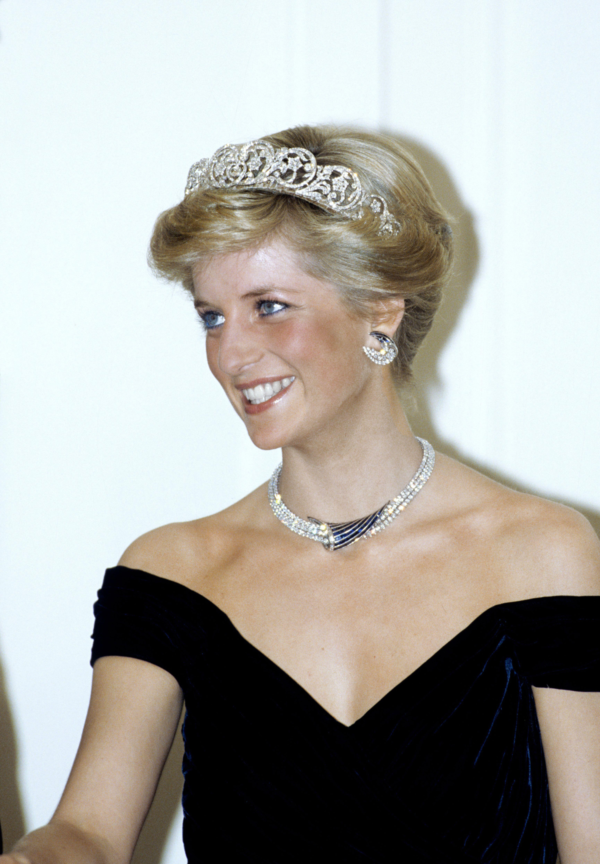 La Principessa di Galles partecipa a una cena di gala a Bonn, novembre 1987 (David Cooper/Alamy)