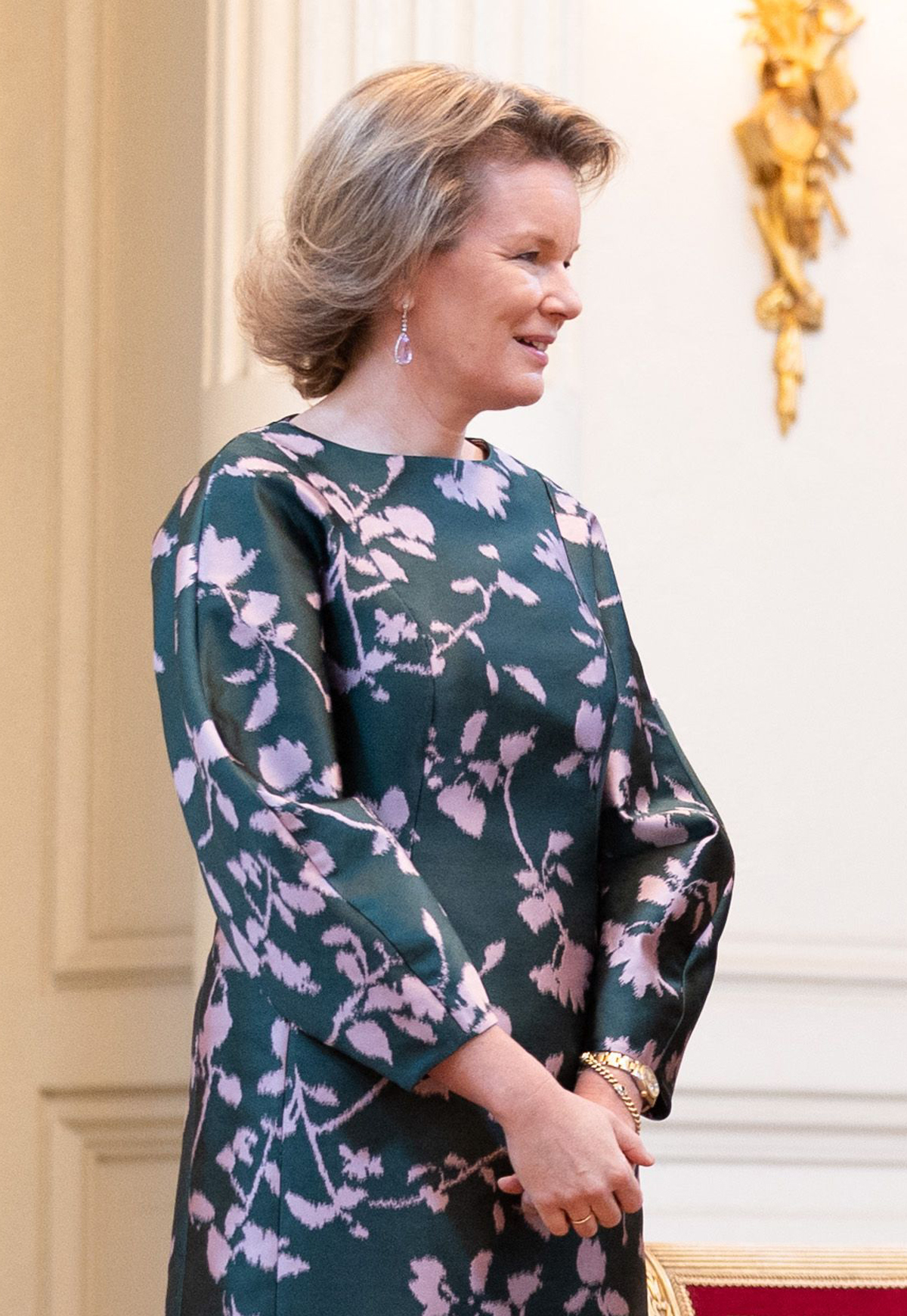 La Regina dei Belgi partecipa a un ricevimento di Capodanno al Palazzo di Laeken il 26 gennaio 2023 (BENOIT DOPPAGNE/BELGA MAG/AFP via Getty Images)