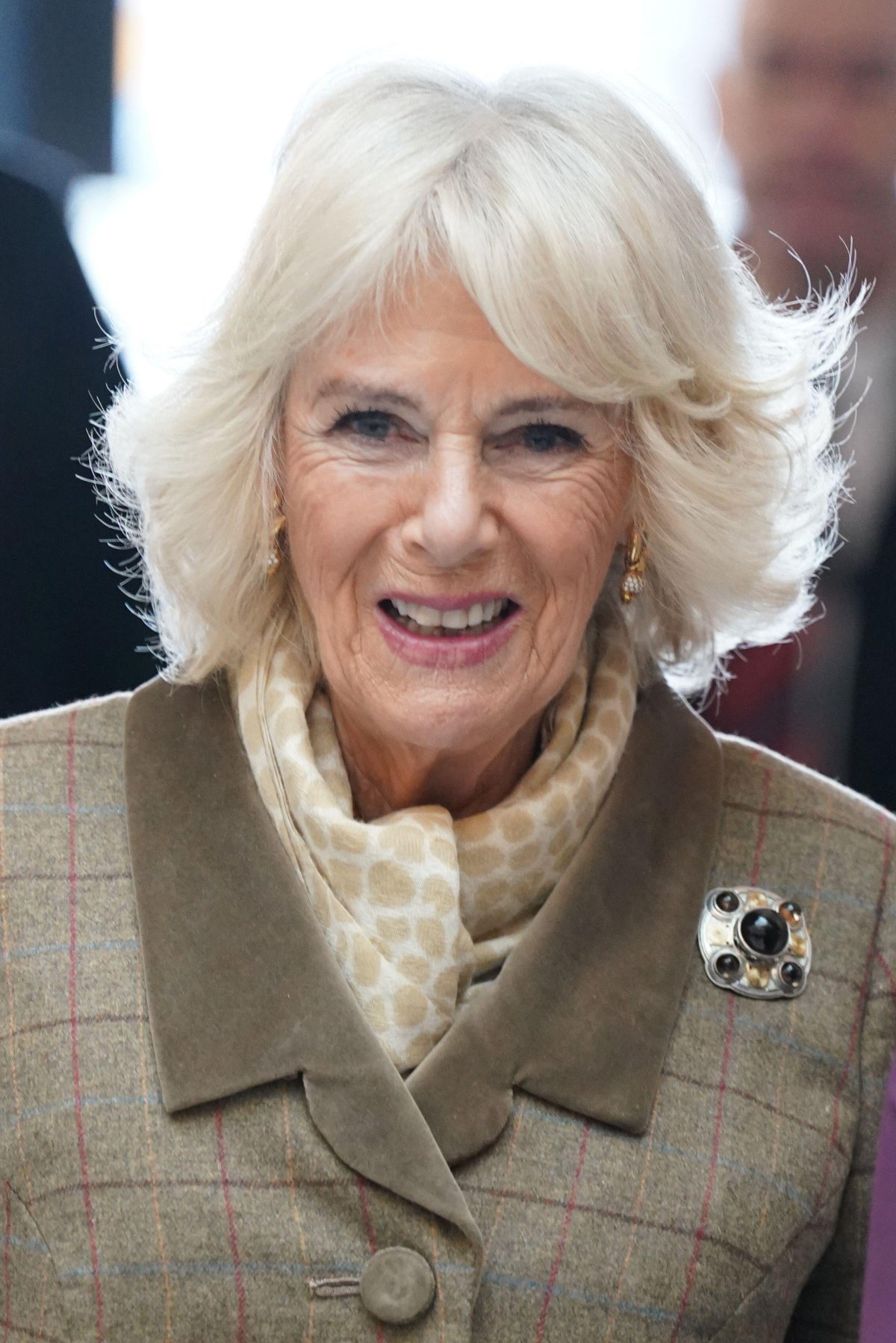 La regina Camilla inaugura il nuovo Safe Space durante una visita alla Galleria d'Arte di Aberdeen il 18 gennaio 2024 (Andrew Milligan/PA Images/Alamy)