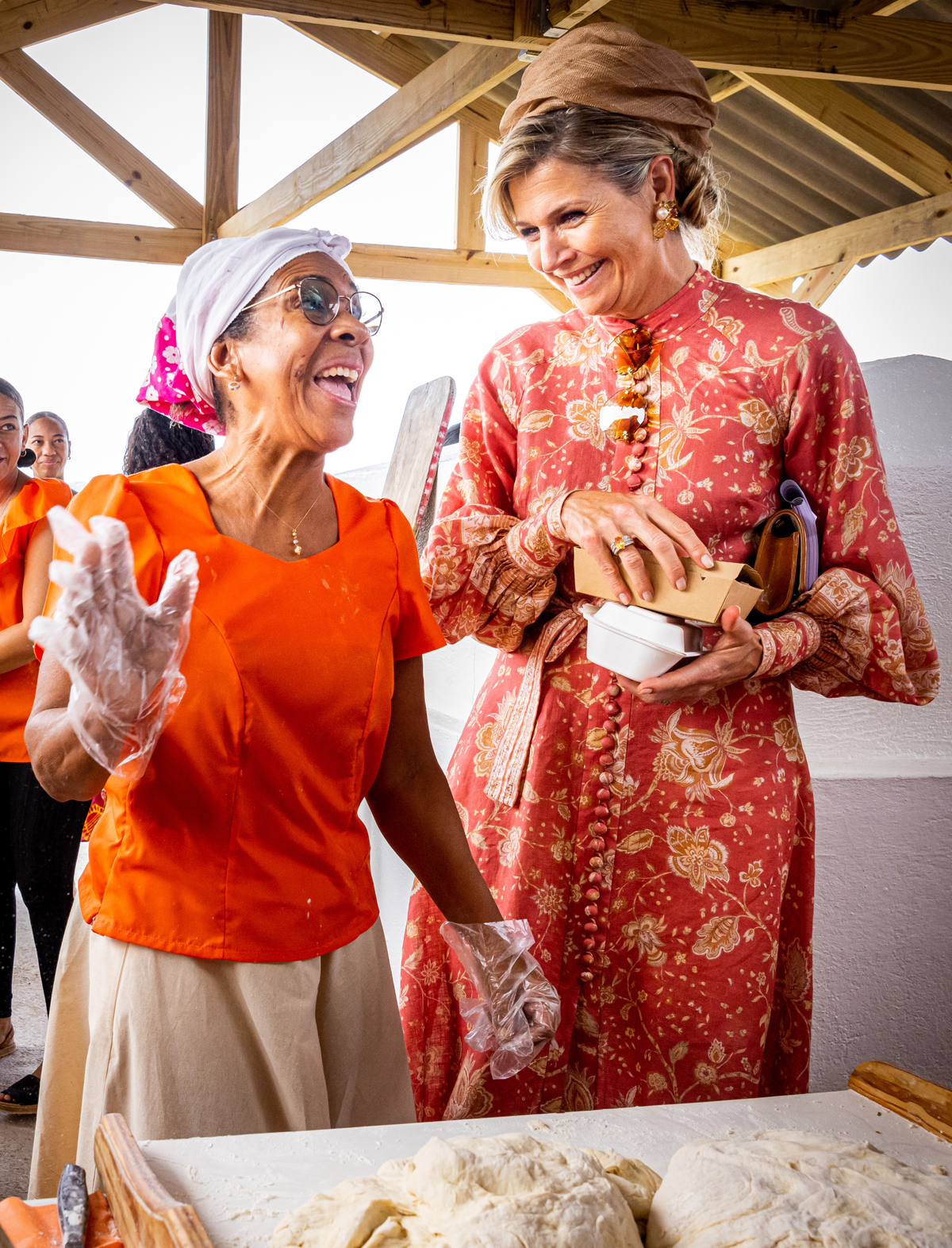 La regina dei Paesi Bassi visita Bonaire durante un tour delle isole caraibiche olandesi il 28 gennaio 2023 (Patrick van Katwijk/Getty Images)