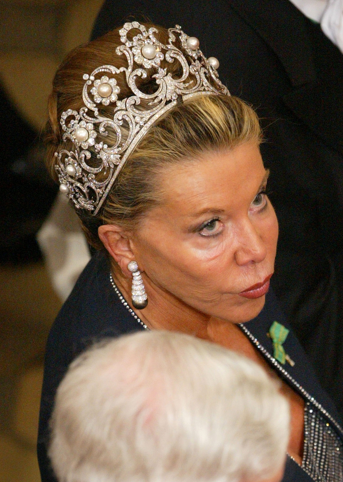 Marina di Savoia partecipa al matrimonio del Principe ereditario di Danimarca e Mary Elizabeth Donaldson a Copenaghen il 14 maggio 2004 (Sean Gallup/Getty Images)