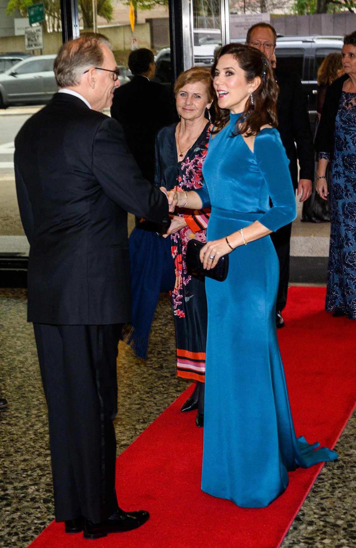 La Principessa Mary di Danimarca partecipa a una cena di gala presso il Museo d'Arte di Houston il 12 marzo 2019 (Ida Marie Odgaard/Ritzau/Alamy)