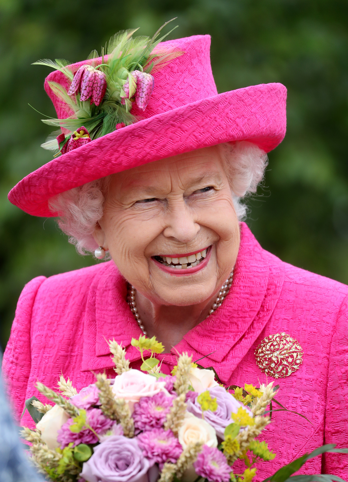 La Regina Elisabetta II del Regno Unito visita il National Institute of Agricultural Botany a Cambridge il 9 luglio 2019 (Chris Jackson/Getty Images)