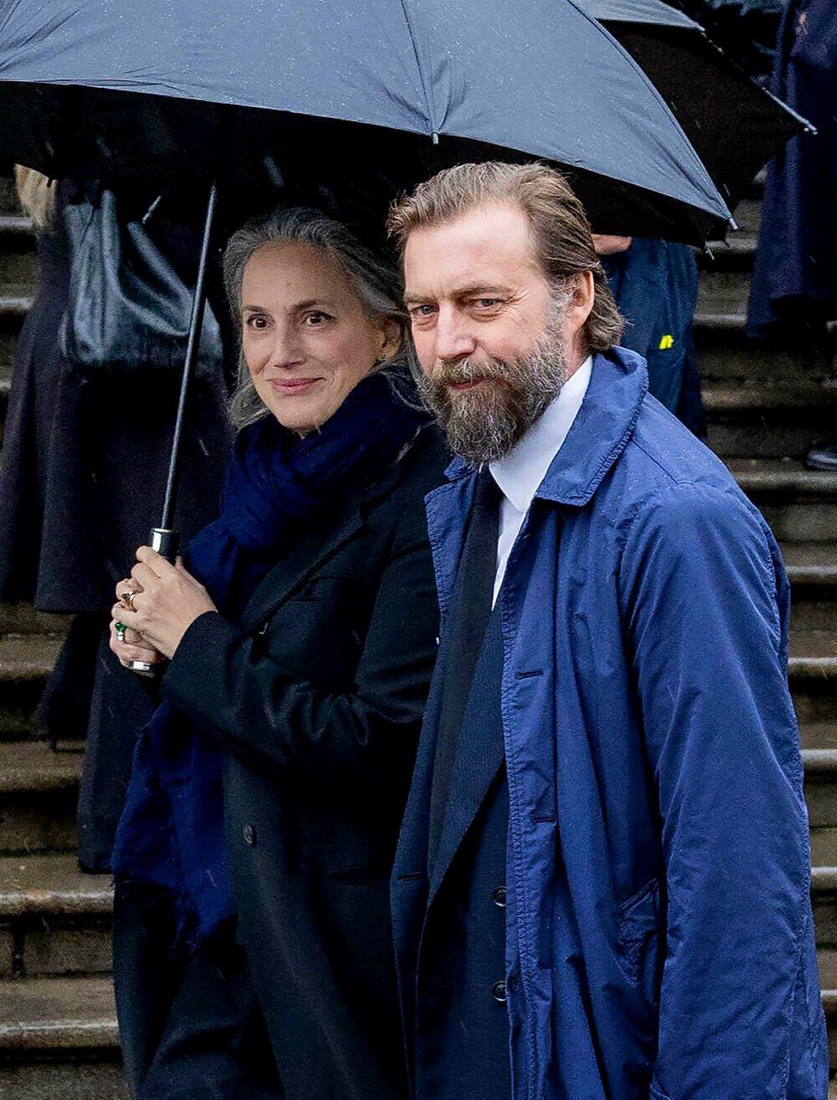 Aimone di Savoia Aosta e sua moglie, Olga di Grecia, partecipano al funerale di Vittorio Emanuele di Savoia a Torino il 10 febbraio 2024 (Albert Nieboer/DPA Picture Alliance/Alamy)