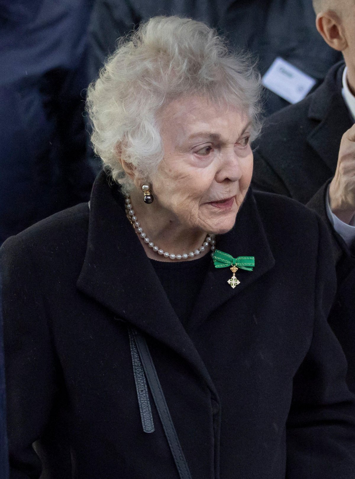 Maria Pia di Bourbon-Parma partecipa al funerale di suo fratello, Vittorio Emanuele di Savoia, a Torino il 10 febbraio 2024 (Marco Piovanotto/Abaca Press/Alamy)