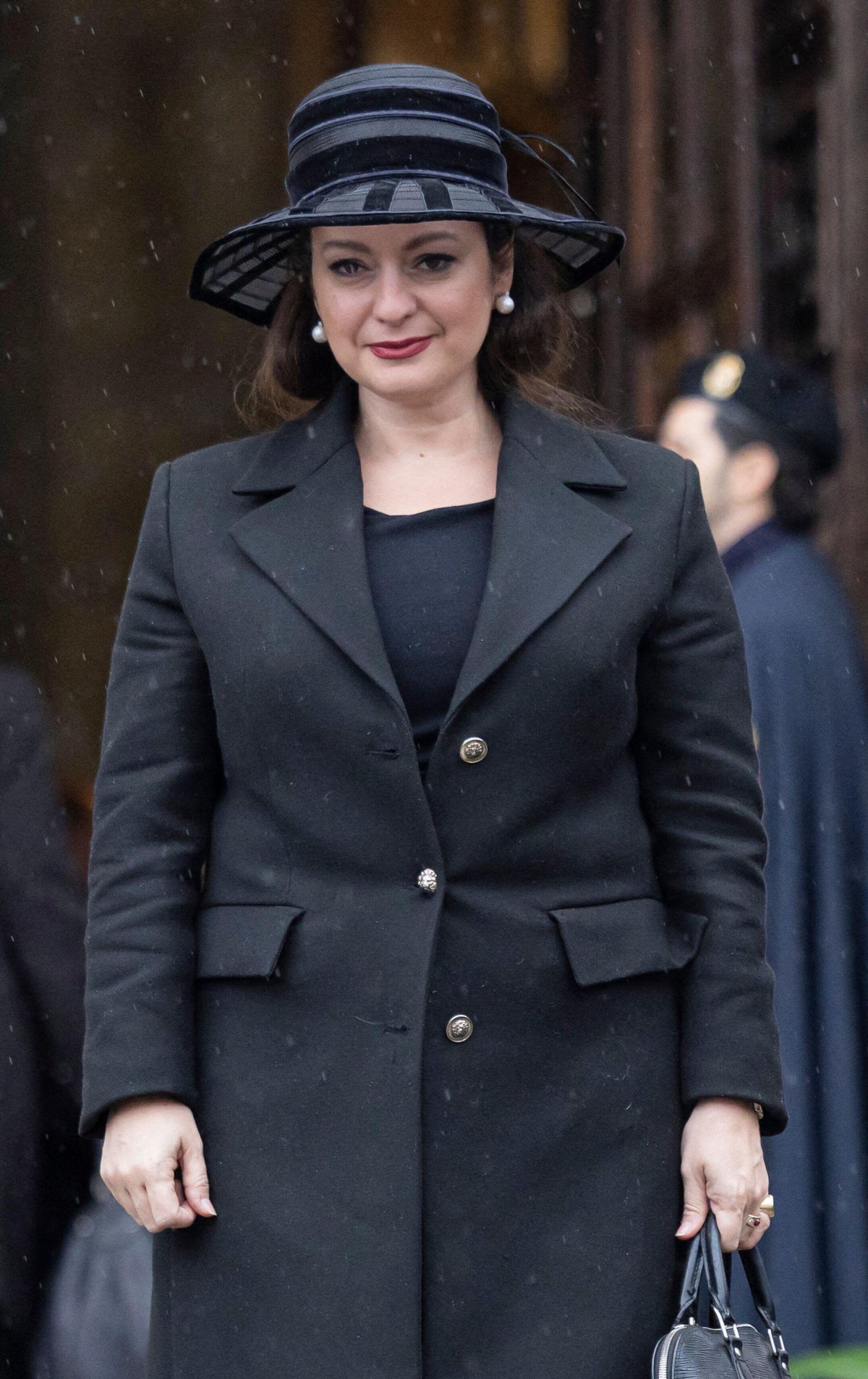 Victoria Romanovna Romanoff partecipa al funerale di Vittorio Emanuele di Savoia a Torino il 10 febbraio 2024 (Marco Piovanotto/Abaca Press/Alamy)