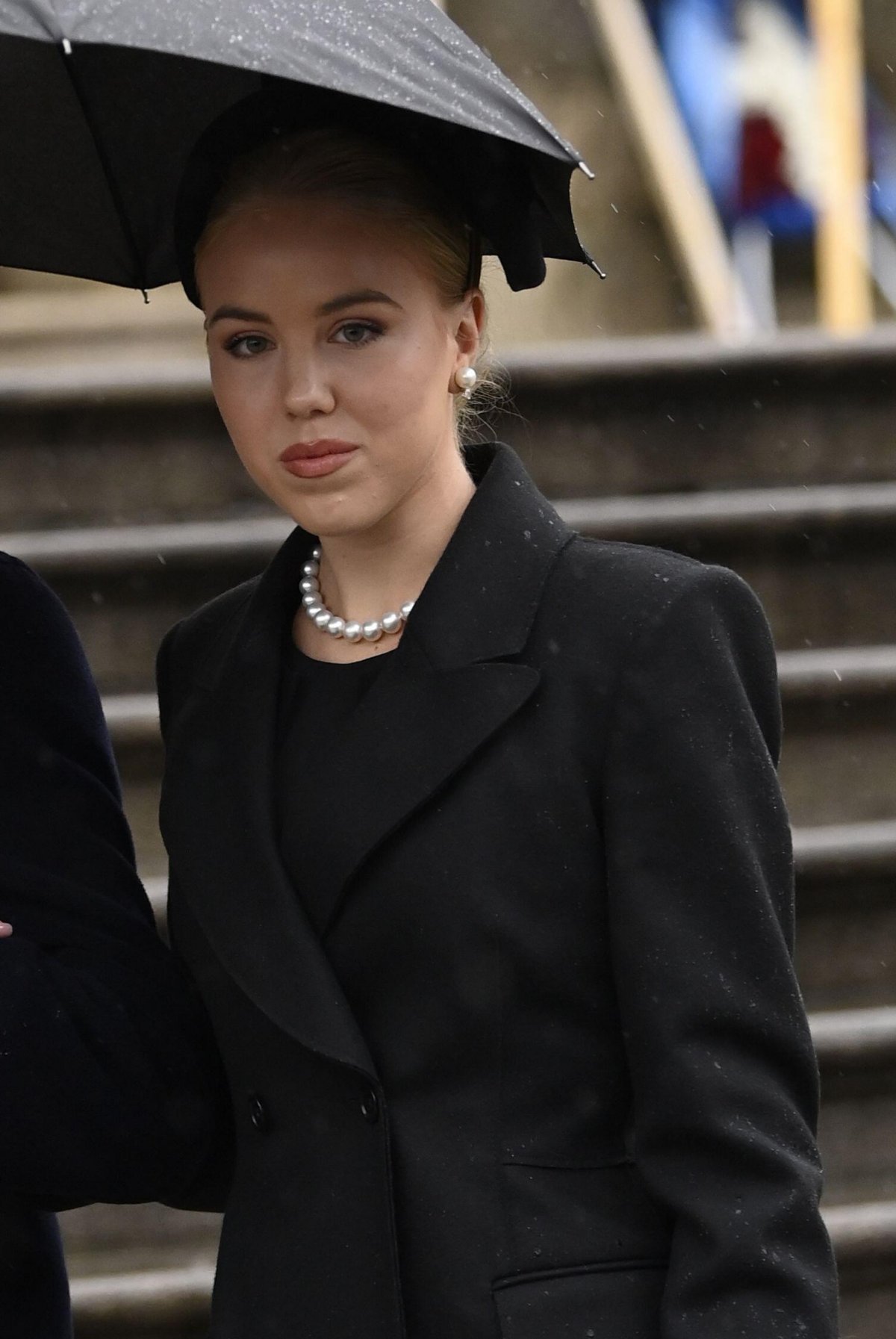 Maria Carolina di Borbone-Due Sicilie partecipa al funerale di Vittorio Emanuele di Savoia a Torino il 10 febbraio 2024 (Fabio Ferrari/LaPresse/Alamy)