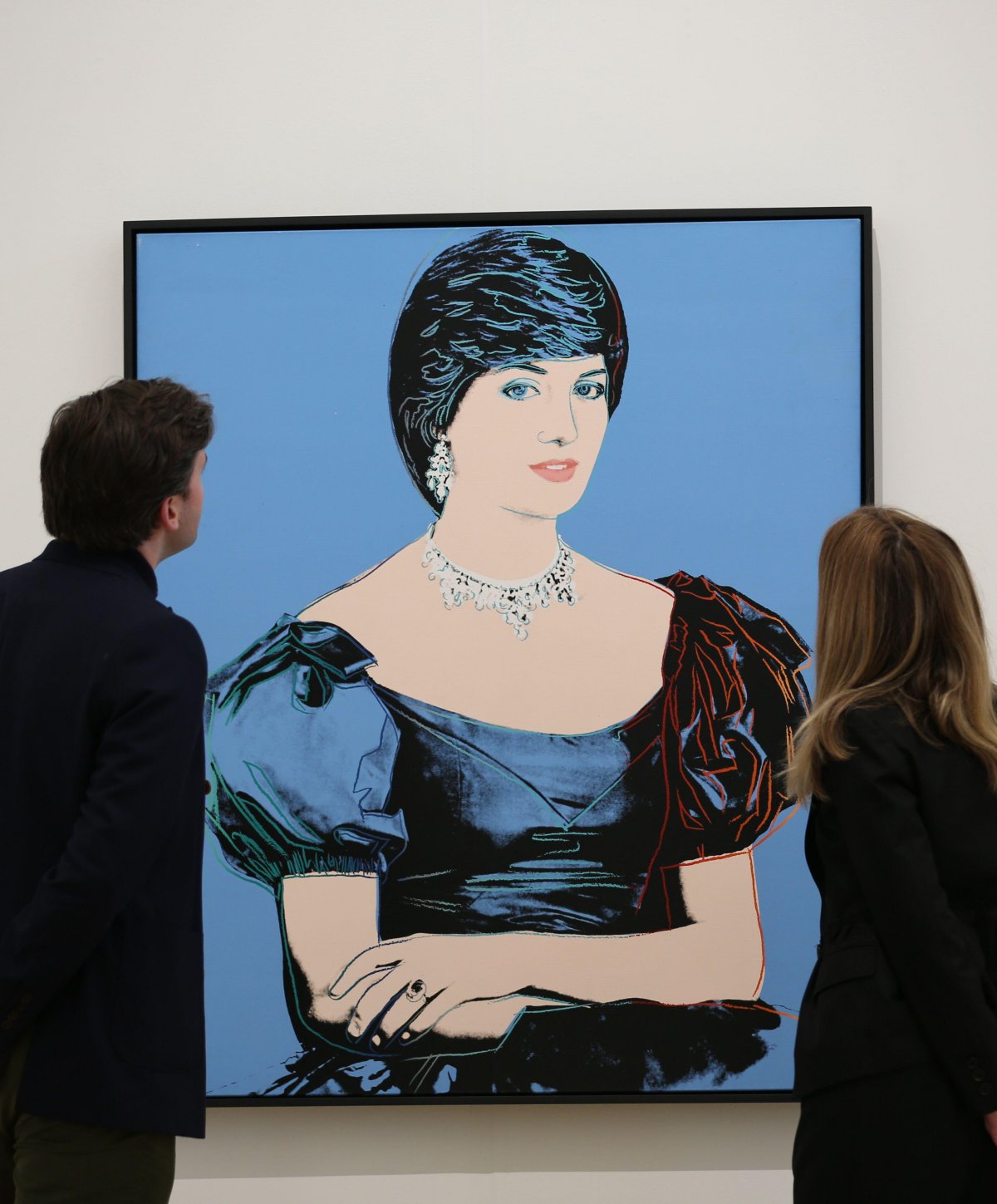 Il ritratto di Andy Warhol della Principessa Diana del 1982 è esposto alla Phillips di Londra il 29 febbraio 2024 (Ana Maria Wiggins/Alamy)