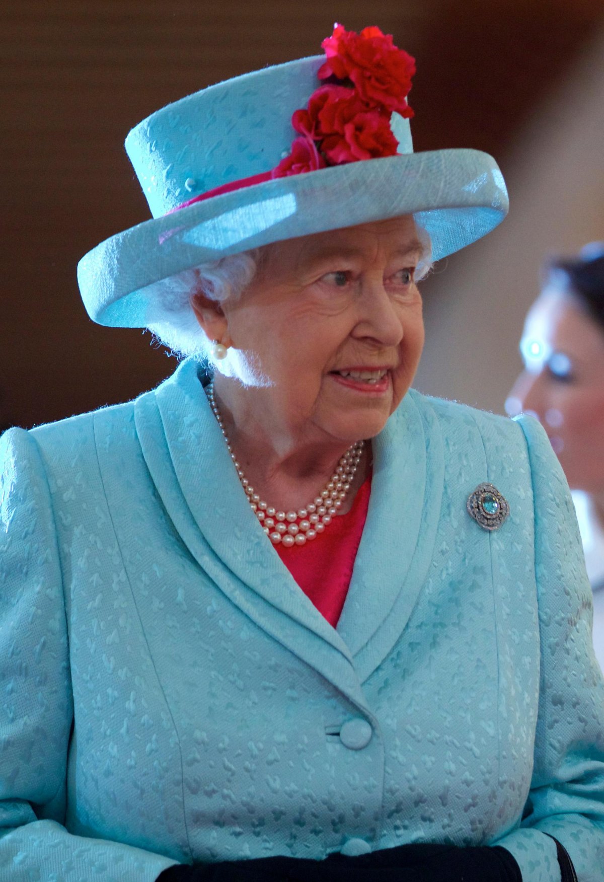 La regina Elisabetta II del Regno Unito partecipa alla cerimonia di apertura del Commonwealth Heads of Government Meeting (CHOGM) a La Valletta, Malta, il 27 novembre 2015 (Jin Yu/Xinhua/Alamy)