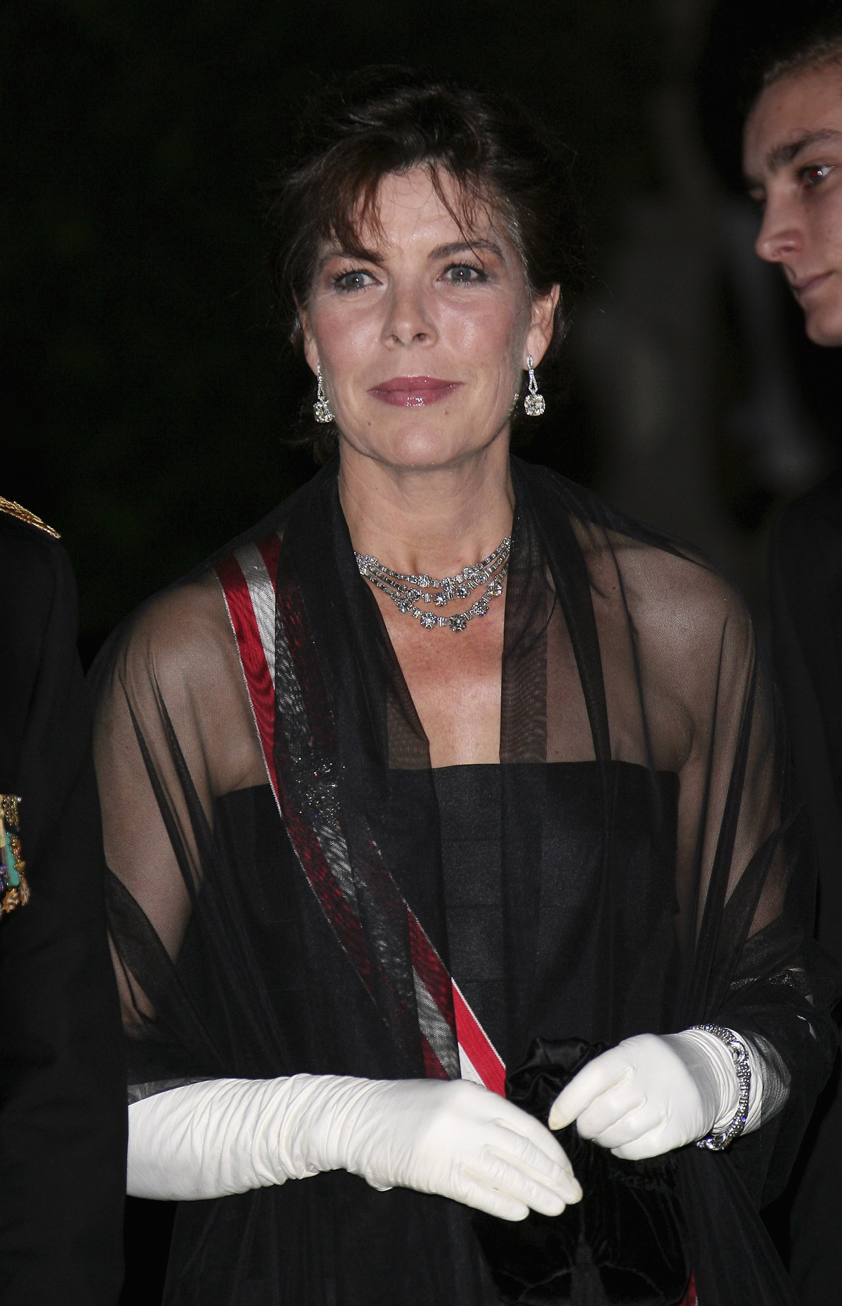 La Principessa Caroline di Monaco arriva per il gala della Festa Nazionale alla Salle Garnier di Monte Carlo il 19 novembre 2006 (Pascal Le Segretain/Getty Images)