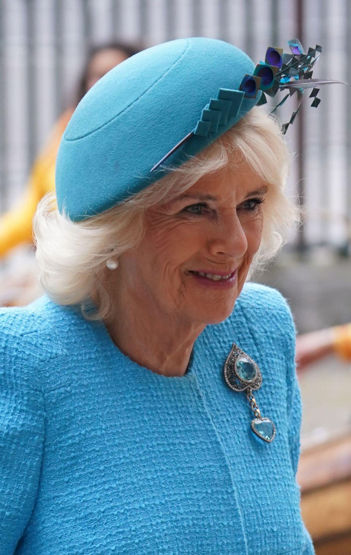 La Regina Camilla partecipa al servizio del Commonwealth Day presso l'Abbazia di Westminster l'11 marzo 2024 (Yui Mok/PA Images/Alamy)