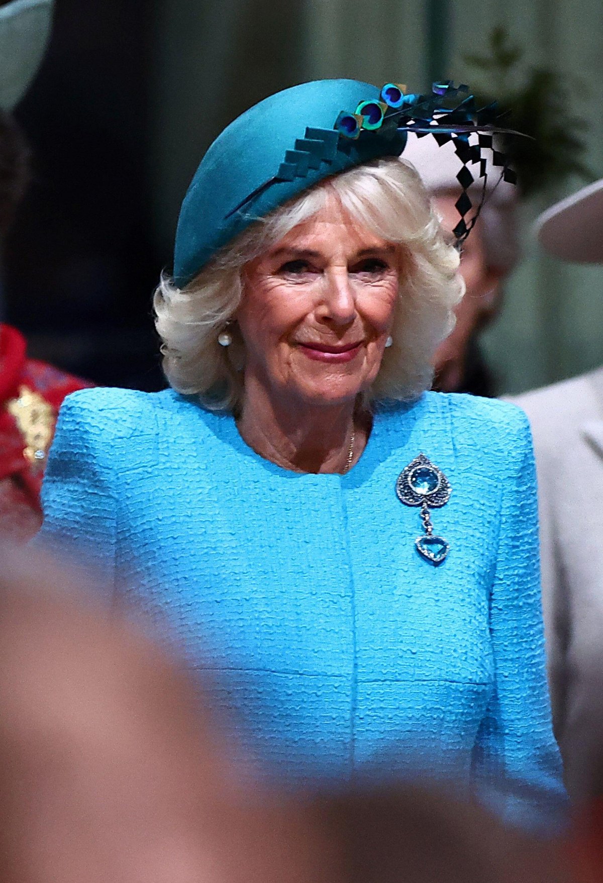 La Regina Camilla partecipa al servizio del Commonwealth Day presso l'Abbazia di Westminster l'11 marzo 2024 (Henry Nicholls/PA Images/Alamy)