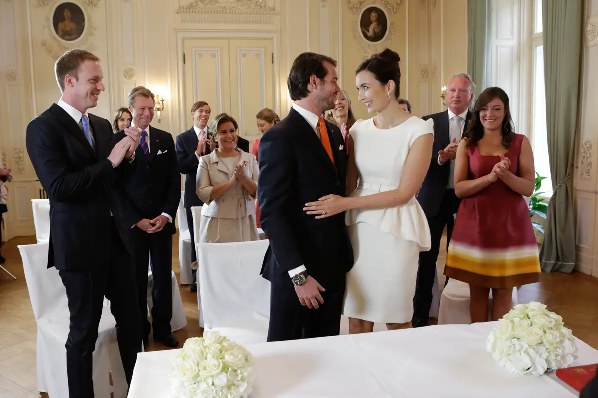 Il Principe Felix di Lussemburgo e Claire Lademacher si sono sposati in una cerimonia civile a Konigstein, Germania, il 17 settembre 2013 (Guy Wolff/Grand-Ducal Court of Luxembourg via Getty Images)