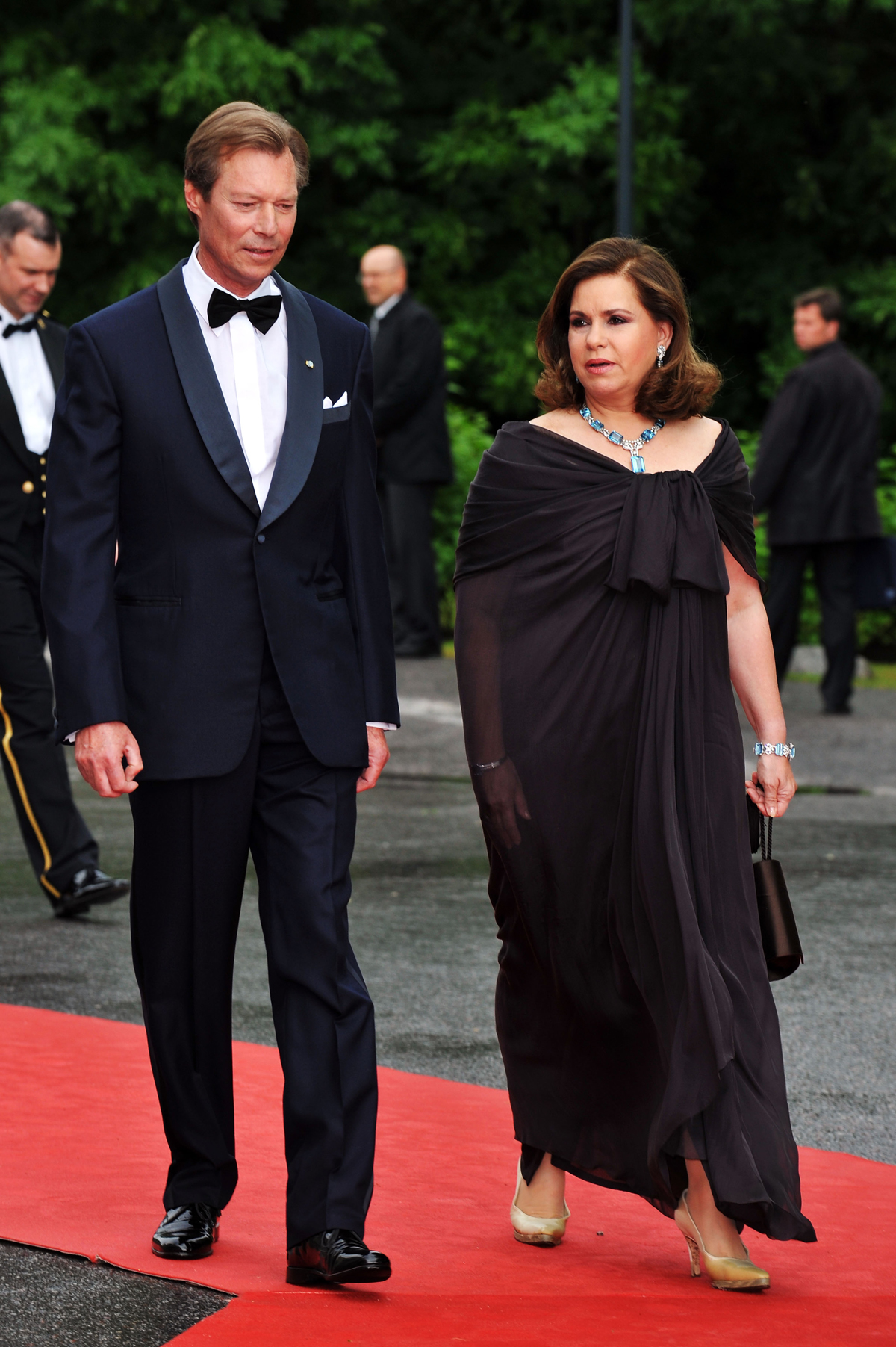 Il Granduca e la Granduchessa di Lussemburgo partecipano a una cena di gala pre-matrimonio per la Principessa ereditaria Victoria e il Principe Daniel di Svezia a Stoccolma il 18 giugno 2010 (Pascal Le Segretain/Getty Images)