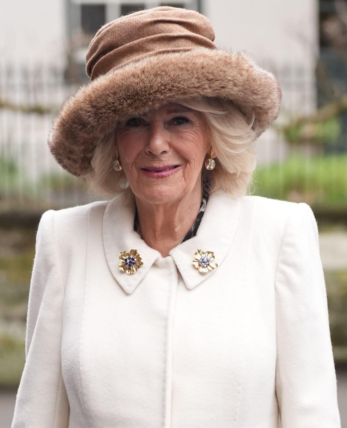 La Regina Camilla del Regno Unito partecipa al Servizio Reale di Maundy presso la Cattedrale di Worcester il 28 marzo 2024 (Jacob King/PA Images/Alamy)