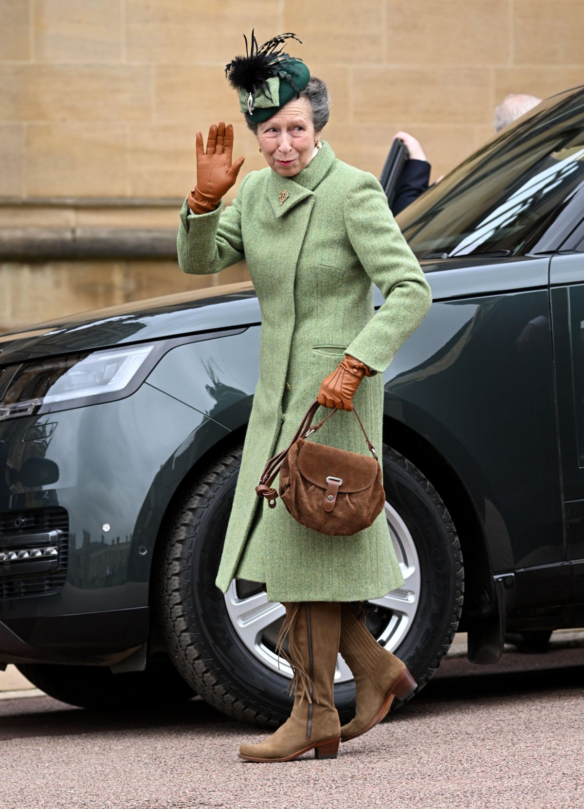 La Principessa Reale partecipa a un servizio di Pasqua nella Cappella di San Giorgio, Windsor, il 31 marzo 2024 (Doug Peters/EMPICS/Alamy)