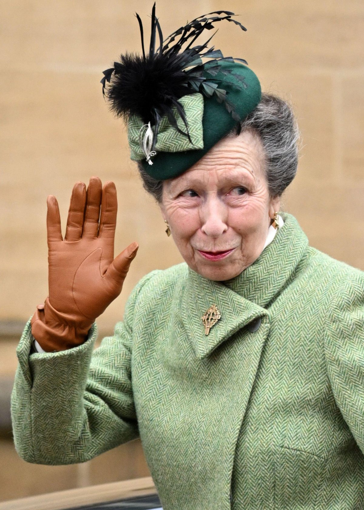 La Principessa Reale partecipa a un servizio di Pasqua nella Cappella di San Giorgio, Windsor, il 31 marzo 2024 (Doug Peters/EMPICS/Alamy)