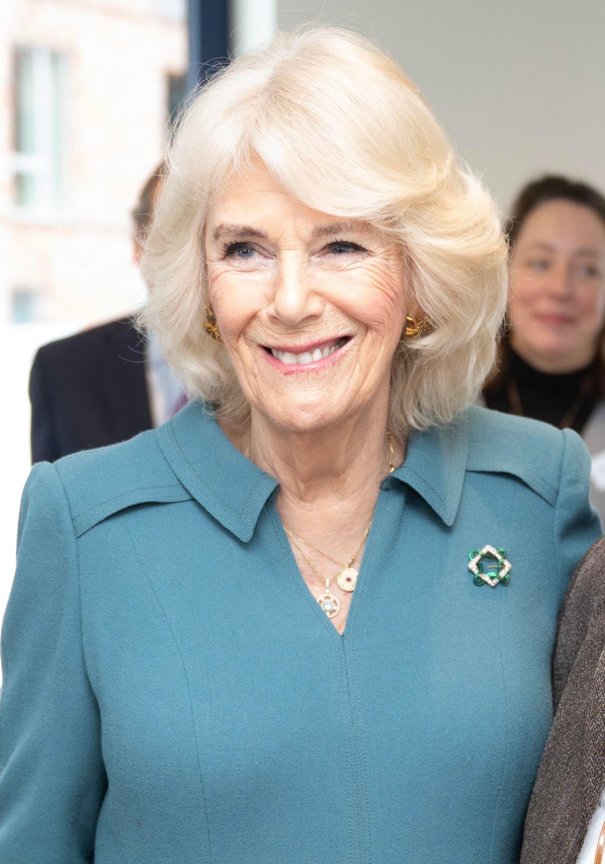 La Regina Camilla del Regno Unito partecipa all'apertura ufficiale di Maggie's Royal Free, un nuovo centro di supporto oncologico all'Ospedale Royal Free di Londra il 31 gennaio 2024 (Paul Grover/PA Images/Alamy)