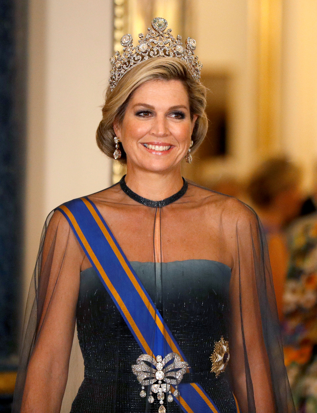 La Regina dei Paesi Bassi partecipa a un banchetto di stato al Palazzo di Buckingham a Londra il 23 ottobre 2018 (Peter Nicholls - WPA Pool/Getty Images)