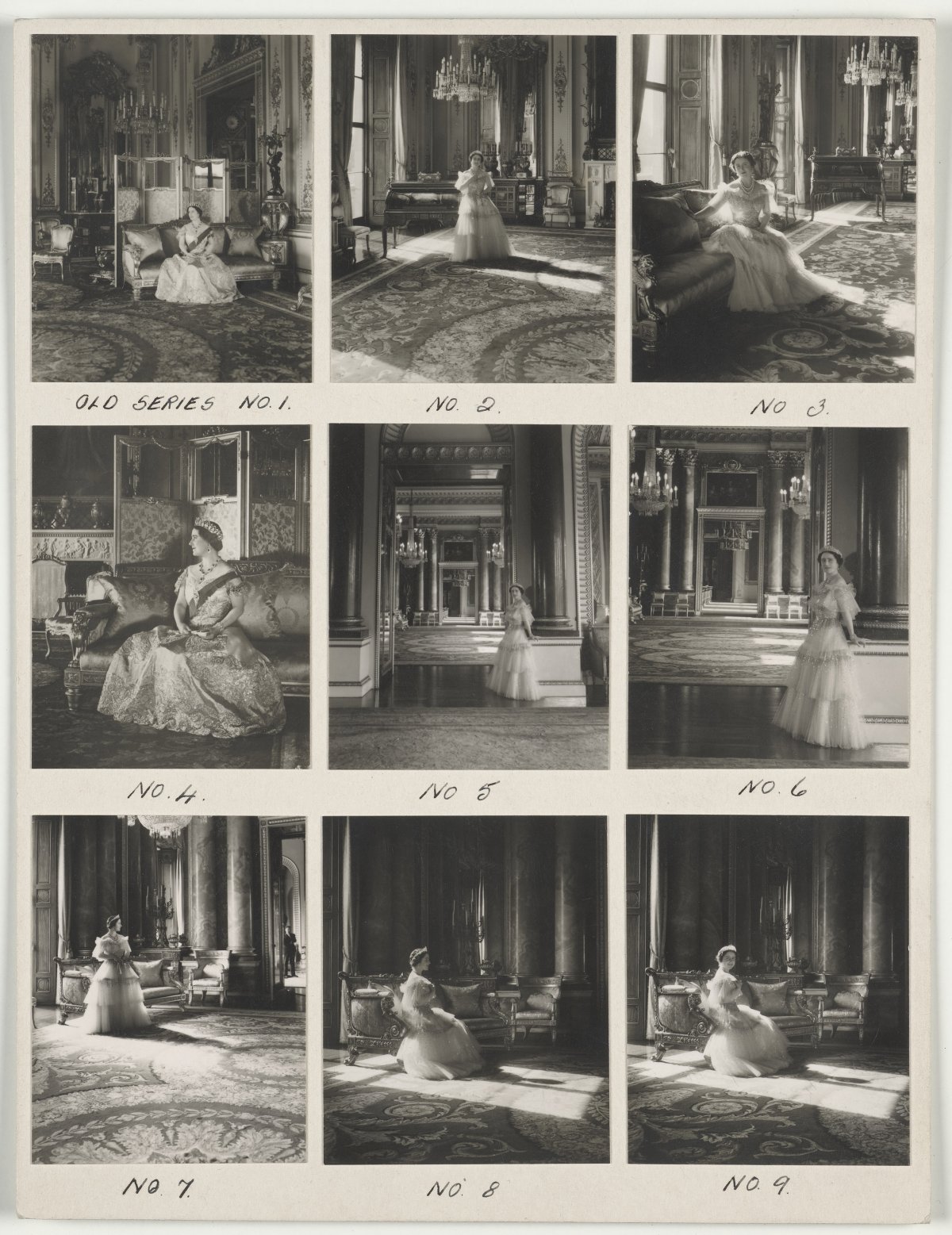 Cecil Beaton, Proofs from sitting with Queen Elizabeth, 1939 (Royal Collection Trust / © Sua Maestà il Re Carlo III 2024)