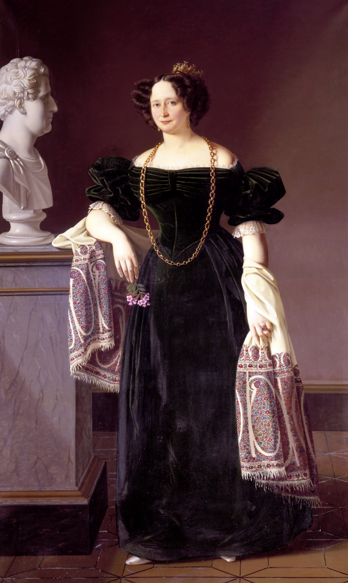 La Regina Caroline Amalie di Danimarca, dipinta da Louis Aumont circa 1830 (Wikimedia Commons)