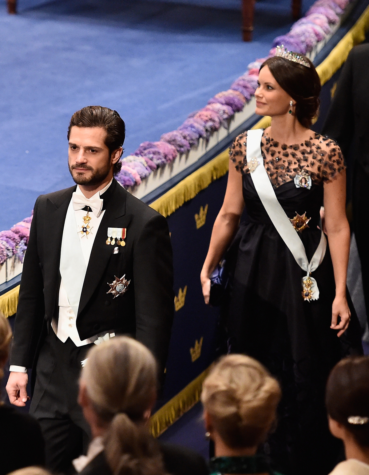 Il Principe Carl Philip e la Principessa Sofia di Svezia partecipano al banchetto dei Nobel a Stoccolma il 10 dicembre 2015 (Pascal Le Segretain/Getty Images)