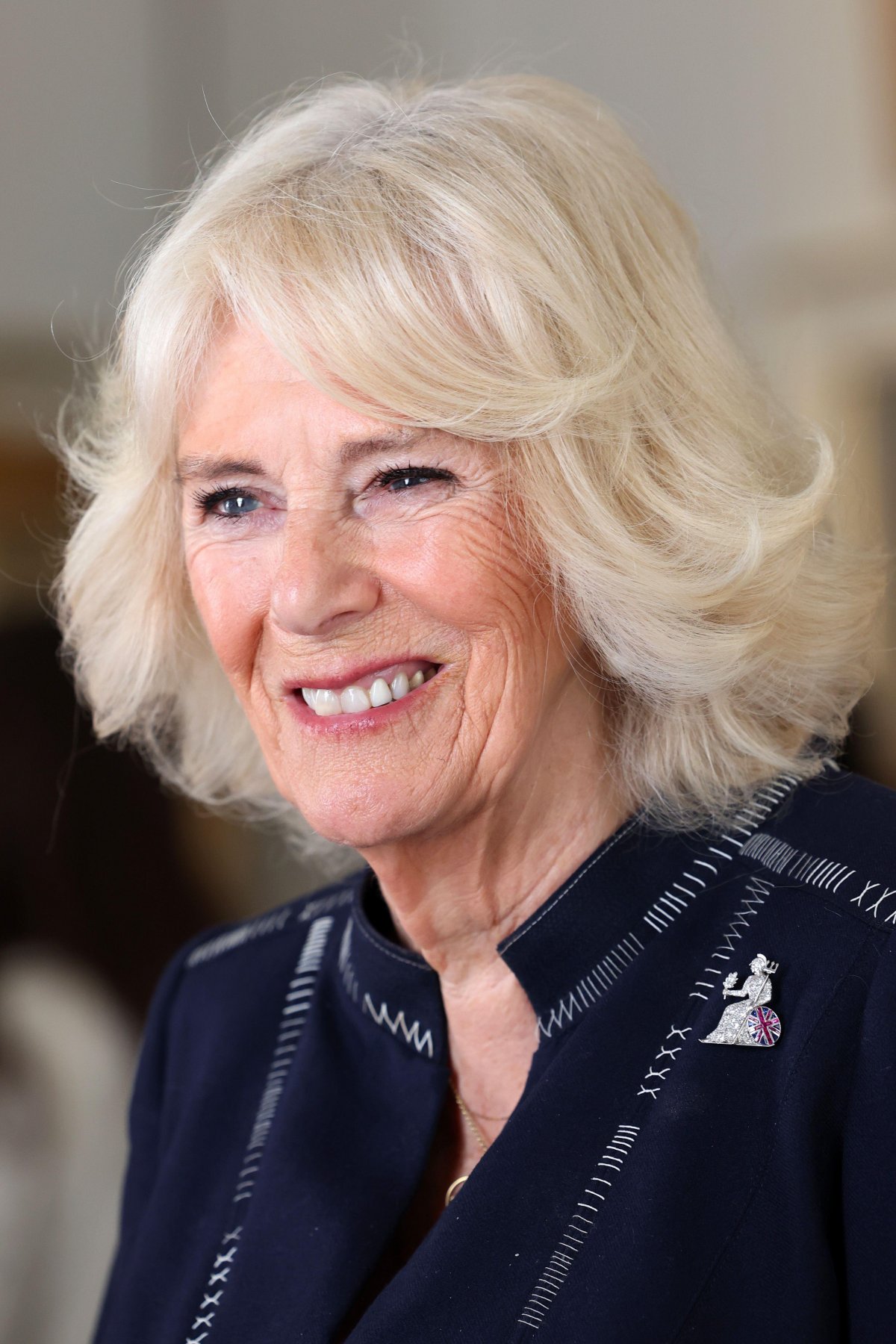 La regina Camilla del Regno Unito ospita una ricezione a Clarence House a Londra per il equipaggio della barca Maiden il 29 aprile 2024 (Chris Jackson/PA Images/Alamy)