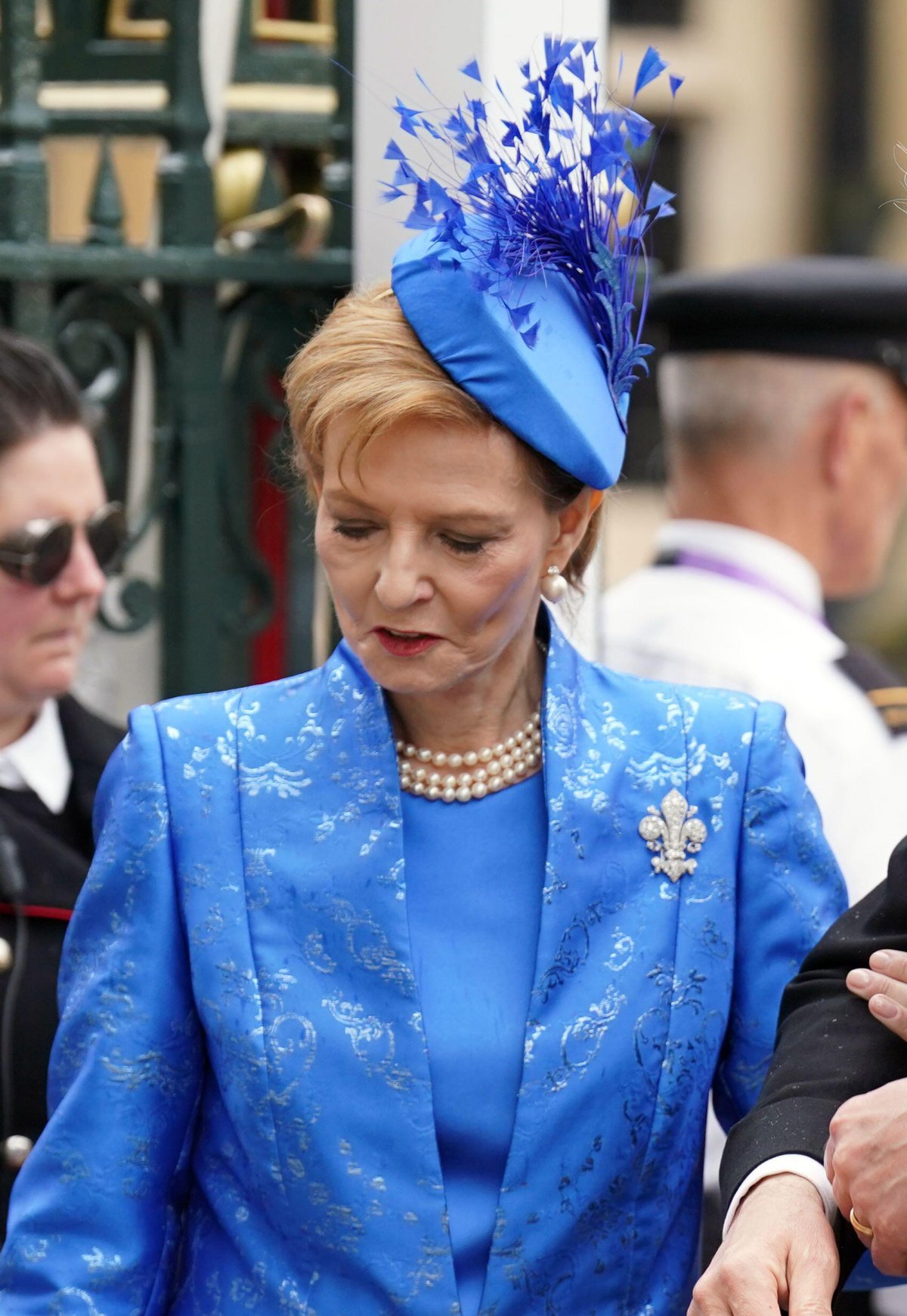 Margareta, Custode della Corona di Romania, partecipa all'incoronazione del Re Carlo III e della Regina Camilla all'Abbazia di Westminster a Londra il 6 maggio 2023 (Andrew Milligan/PA Images/Alamy)