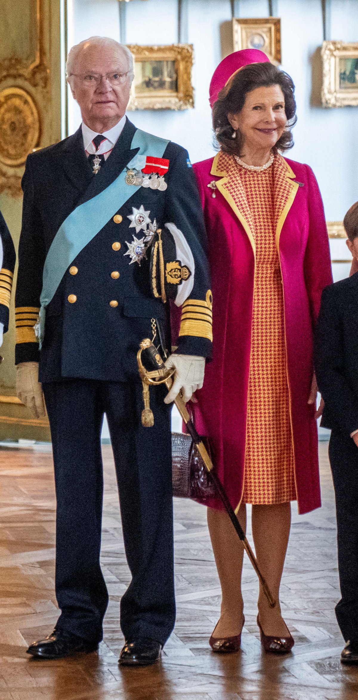 Il re e la regina di Svezia al Palazzo Reale di Stoccolma, il 6 maggio 2024 (Ida Marie Odgaard/Ritzau/Alamy)