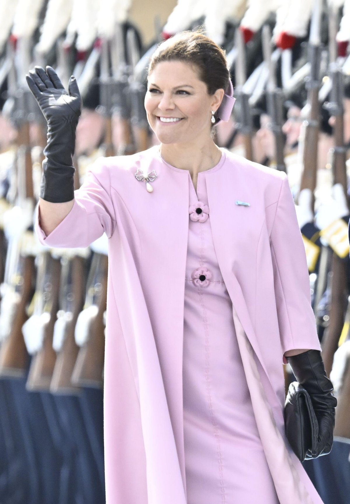 La principessa ereditaria Victoria di Svezia alla cerimonia di benvenuto, il 6 maggio 2024 (Henrik Montgomery/TT News Agency/Alamy)