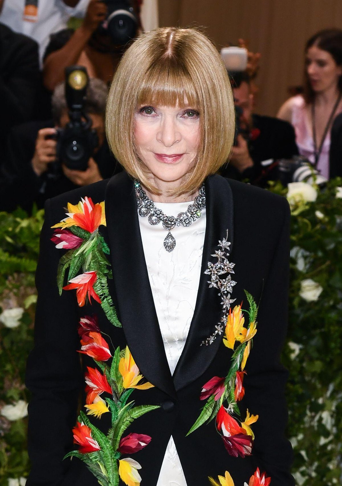 Dame Anna Wintour alla Met Gala del Metropolitan Museum of Art a New York, il 6 maggio 2024 (Anthony Behar/Sipa USA/Alamy)