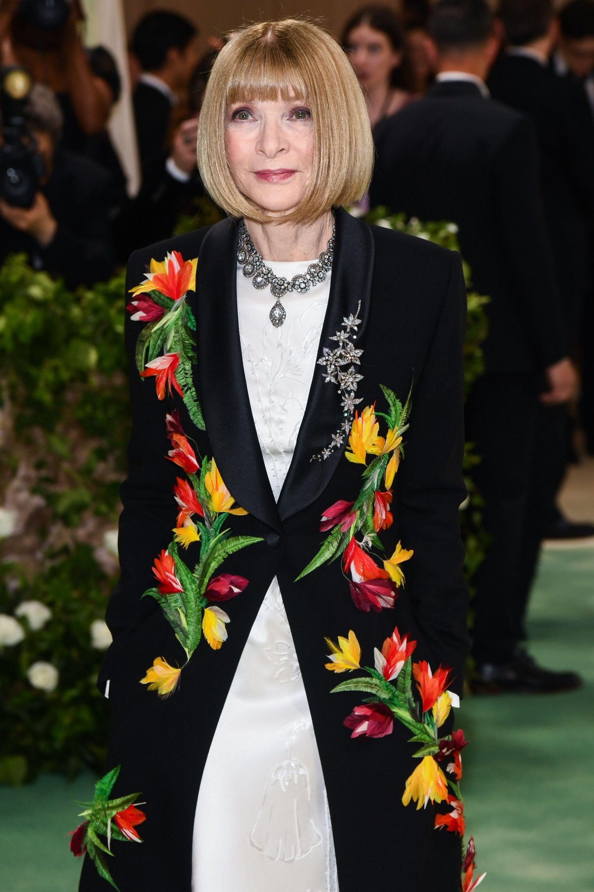 Dame Anna Wintour alla Met Gala del Metropolitan Museum of Art a New York, il 6 maggio 2024 (Anthony Behar/Sipa USA/Alamy)