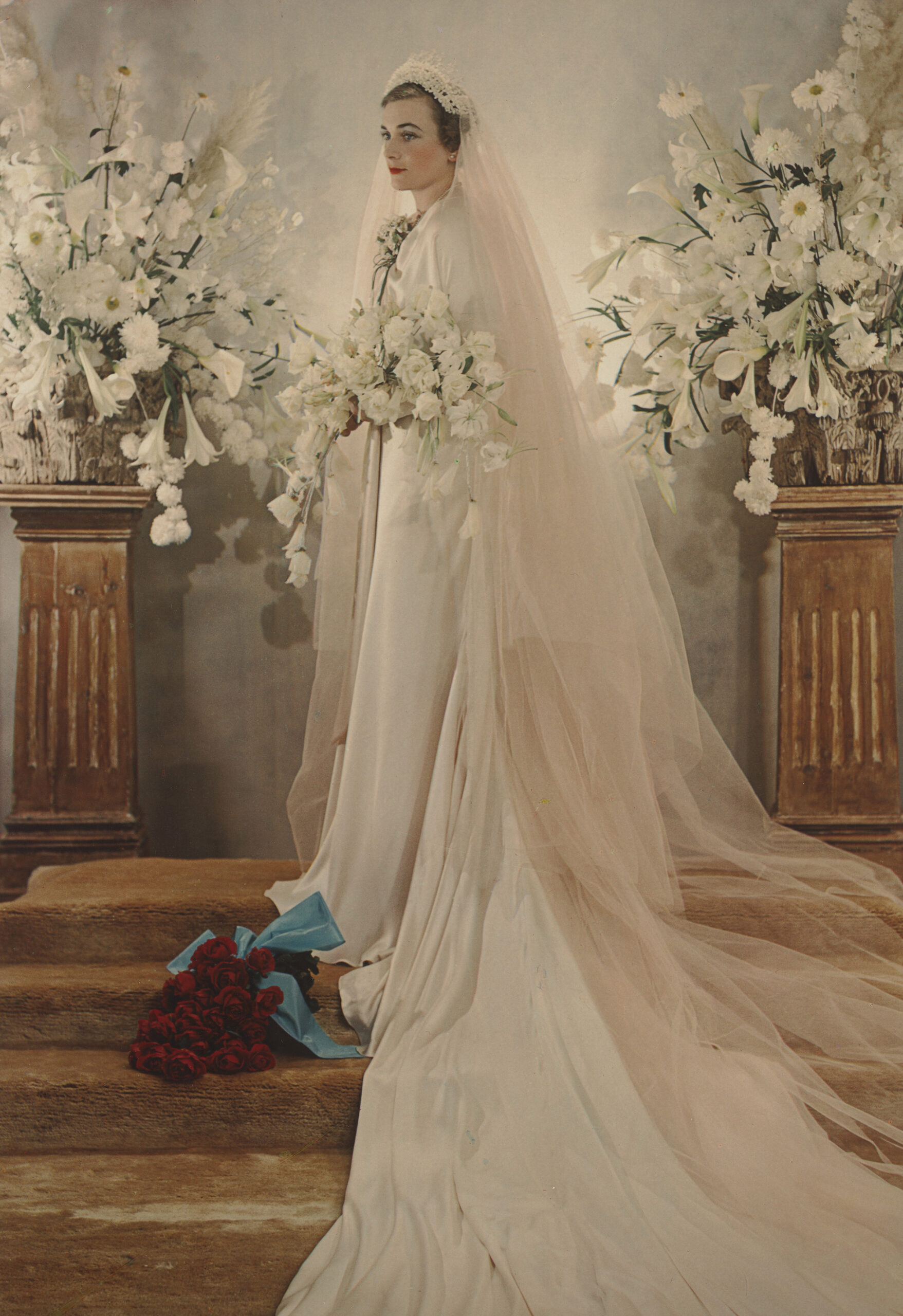 Madame Yevonde, Princess Alice, Duchess of Gloucester on her wedding day, 1935 (National Portrait Gallery)