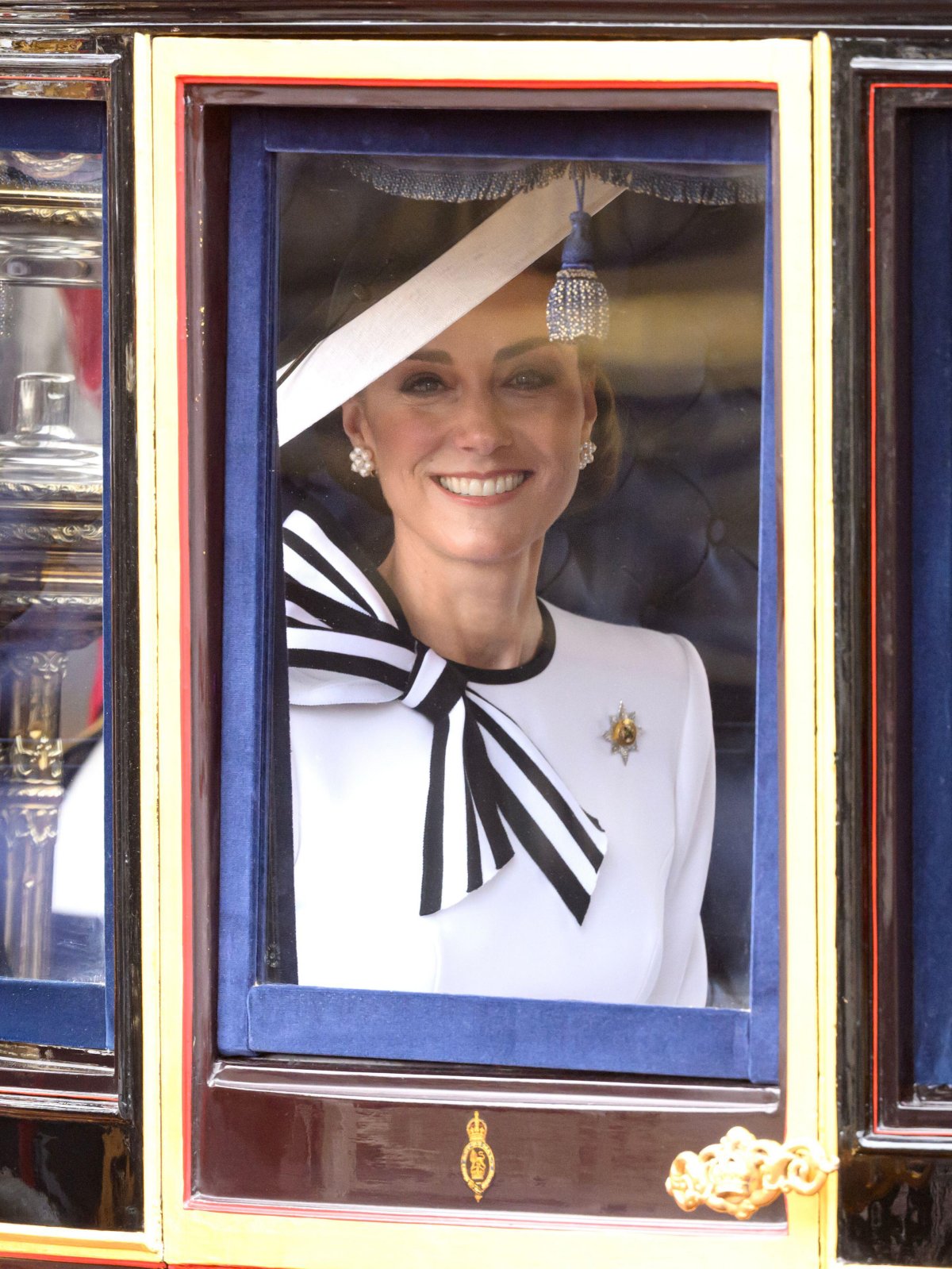 La Principessa di Galles partecipa a Trooping the Colour a Londra il 15 giugno 2024 (Doug Peters/EMPICS/Alamy)