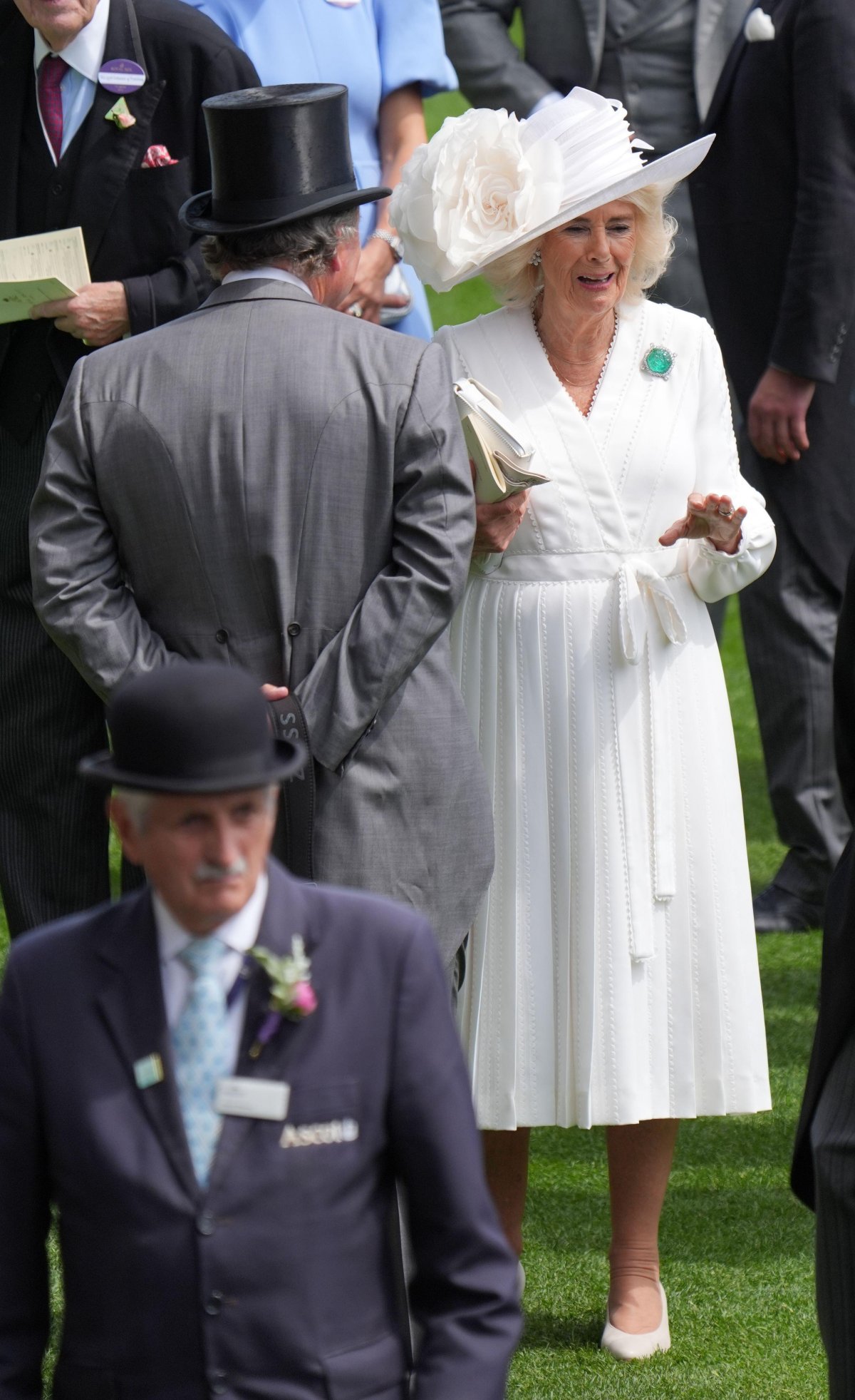 Regina Camilla partecipa al terzo giorno di Royal Ascot il 20 giugno 2024 (Yui Mok/PA Images/Alamy)