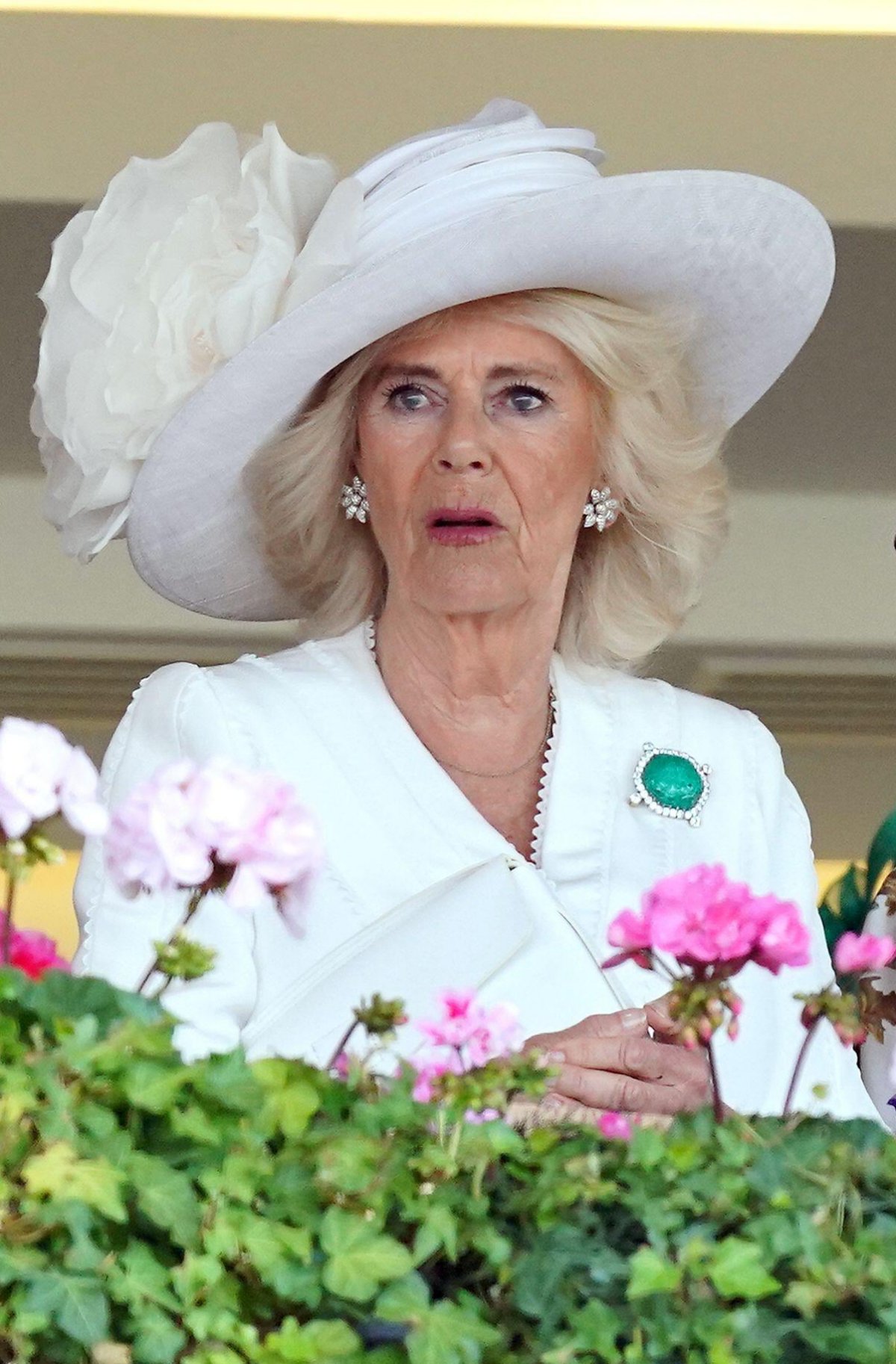 Regina Camilla partecipa al terzo giorno di Royal Ascot il 20 giugno 2024 (Jonathan Brady/PA Images/Alamy)